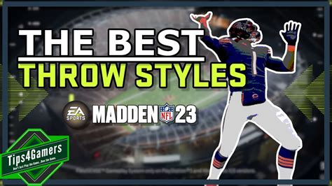 Best throwing style madden 23 - Madden NFL 23 Ratings. As we gear up for the 2022 NFL season, we present to you the highest-rated quarterbacks in Madden NFL 23. When Madden 23 launches worldwide on August 19, you’ll know who the best signal-callers in the game are. Below you’ll find both the top rookie QBs, and the top veteran QBs. Let the debate begin! See every rating ...
